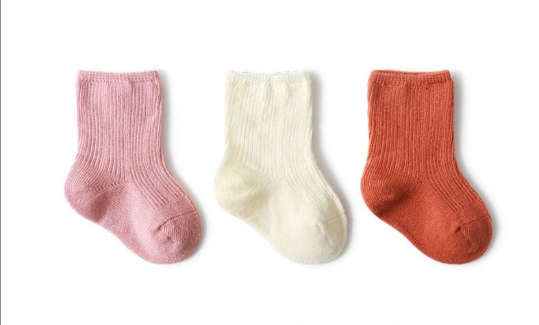 
                  
                    3 Pairs Baby Girl Boy Socks Toddler Cotton Baby Winter Clothes Accessories Pure Color Combed Cotton Baby Socks For Autumn 2020
                  
                