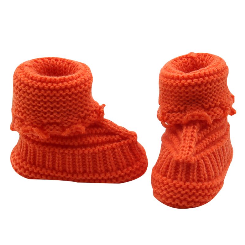 
                  
                    Infant Knit Fleece Boots- Orange
                  
                