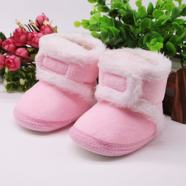 Fur Snow Booties - Pink