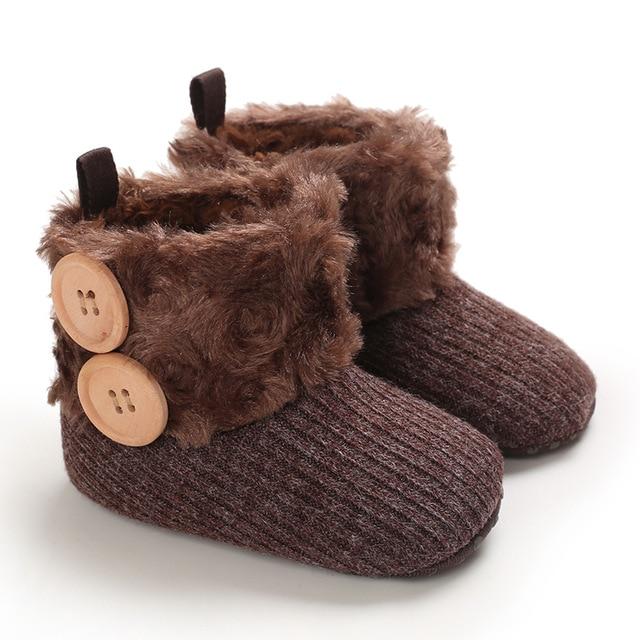 Warm Plush Boots - Brown