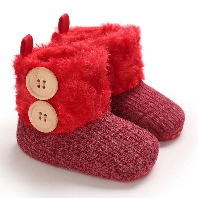 Warm Plush Boots - Red
