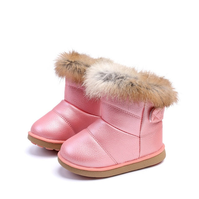 
                  
                    Rabbit Fur Cotton Boots - Pink
                  
                